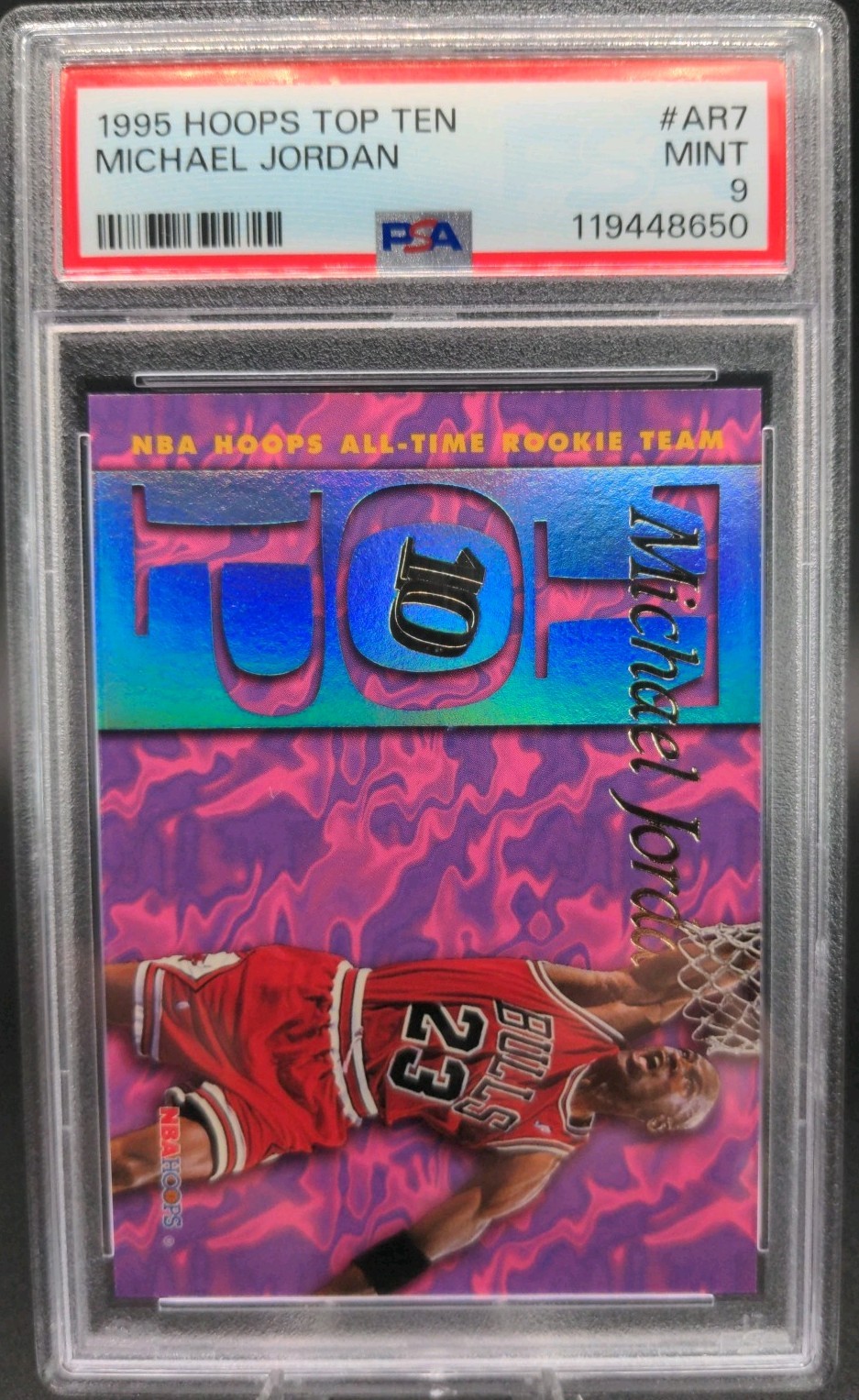 1995 Hoops Top Ten Michael Jordan #AR7 PSA 9