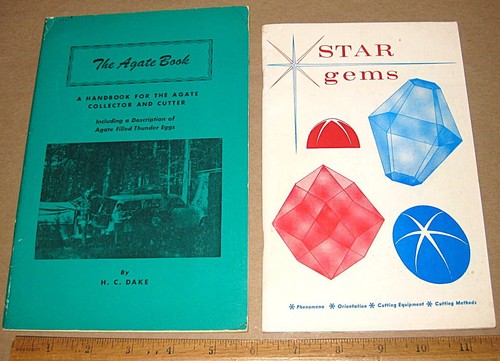 2 Pubs THE AGATE BOOK by Dake 1957 + STAR GEMS by Hoffman 1967 Rocks Minerals