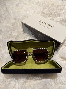 KREWE Clio Black and Gold Cat-Eye Sunglasses retail 355$ now! Clio Nylon Confetti Sunglasses – Atelier Modern main image 3
