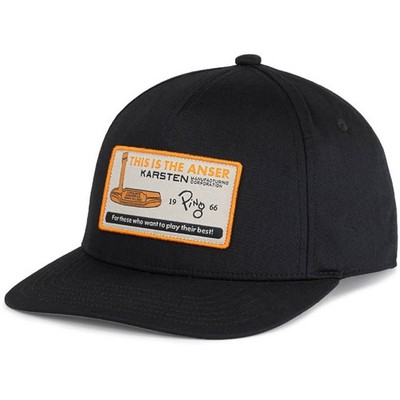 New Ping Karsten This Is The Anser 1966 Black Adjustable Snapback Hat/Cap