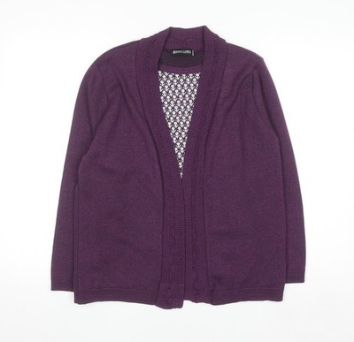 Lila Strickjacke Pullover Damen UK Größe M Jenny Loyd