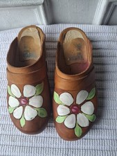 Tessa Leather Clogs Swedish Made Size 36 Right Insole Chip