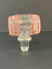 Vintage retro Glass Barrel shaped Stopper
