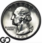 1948-D Washington Quarter, Solid Gem BU++