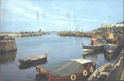 Seahouses Hafen Northumberland Fischerdorf Postkarte J Arthur Dixon 1978