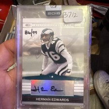 2016 Panini Honors Herman Edwards on card autograph auto 86/99 EAGLES