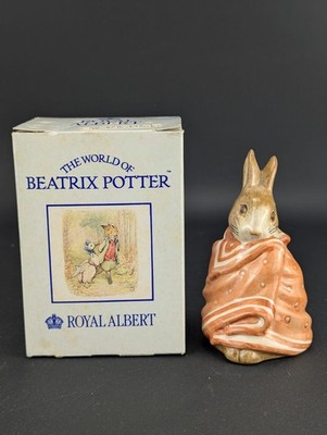 Royal Albert Beatrix Potter Poorly Peter Rabbit Figurine F Warne & Co England