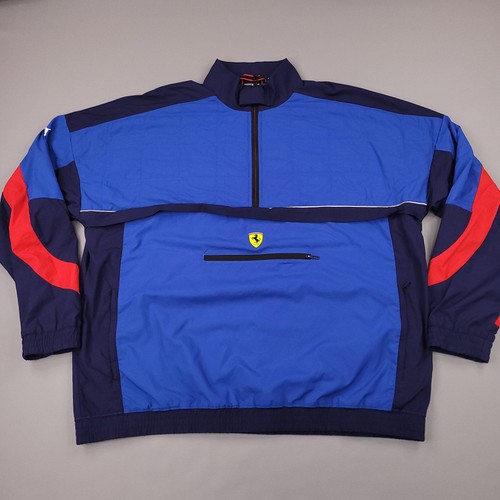 Puma Ferrari Track Suit Mens 2XL Blue Red Full Zip Jacket Pants F1 Racing Set - Picture 2 of 16