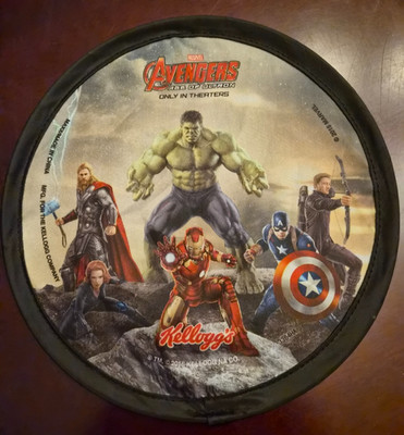 Kellogg's 2015 AVENGERS AGE OF ULTRON Disc Flyer Hulk Thor Iron Man Black Widow