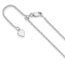 925 Sterling Silver 22 Inch Leslies Adjustable 1.4mm Cable Chain Necklace