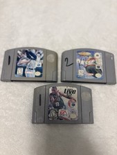 N64 Games Lot of 3 NBA Live 99 Wave Race MLB Ft Ken Griffey Jr Nintendo 64