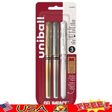 Bold Point Gel Impact Pens Metallic Ink Set Scrapbooking Journaling Art New