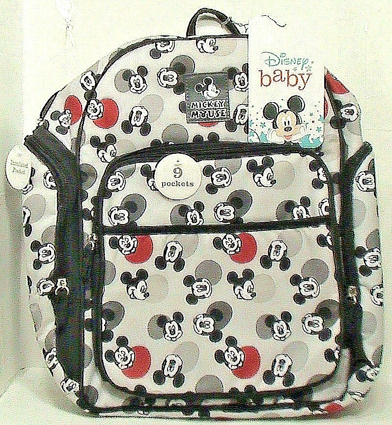 Bag Set Backpack 9 Pockets Gray Changing Pad