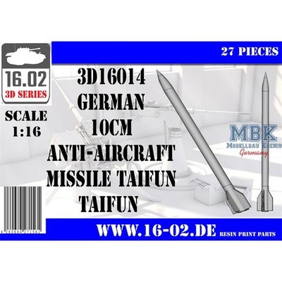 16.02 VK-3D16014 German 10cm anti-aircraftmissile Taifun (1:16)