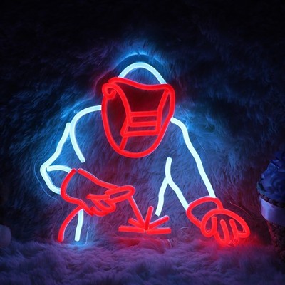 Welding Neon Sign Welder Neon Light Up Sign Welding Gifts for Men Cave Party ...