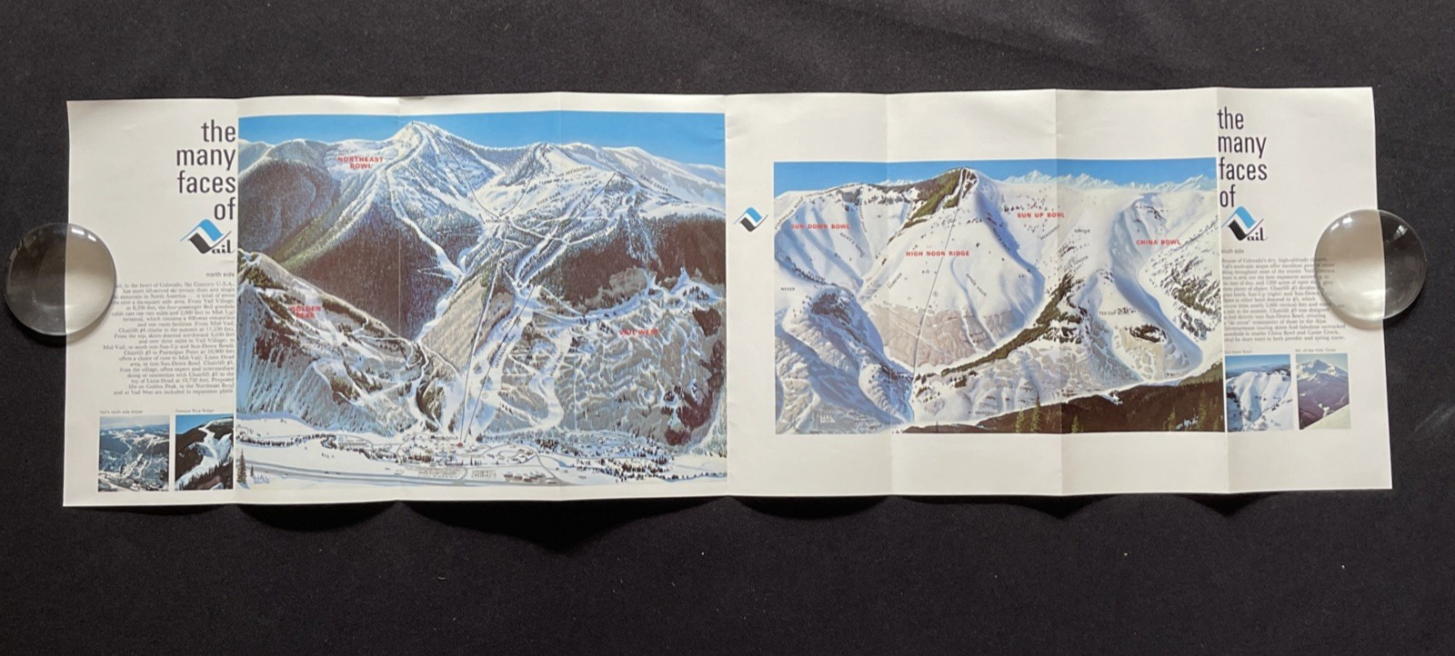 1970's VAIL MOUNTAIN Ski Resort Brochure Trail Map Skiers Guide Colorado skiing