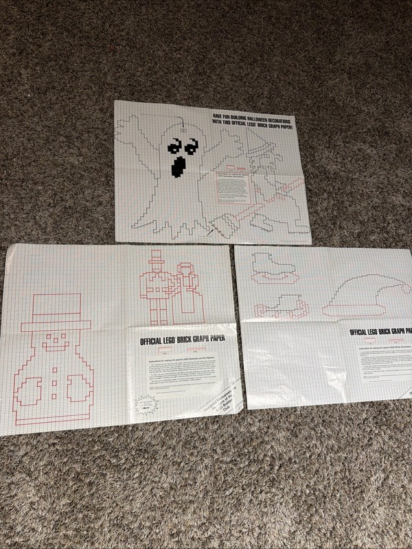 Official Lego Brick Graph Paper - Winter Halloween