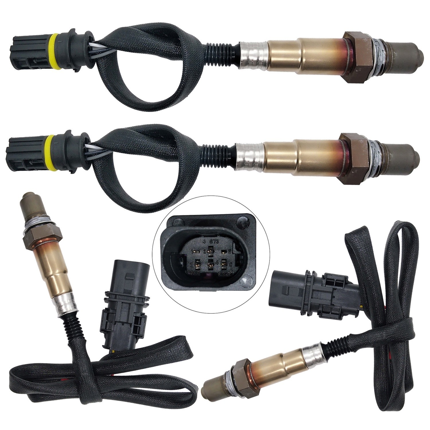 New 4Pcs Up+Downstream O2 Oxygen Sensor for 2007-2015 Rolls-Royce Phantom 6.7L