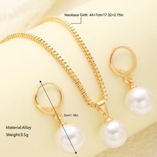 Gift Jewelry Imitation pearl Fake pearl Bohemian Earring necklace set