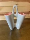 Mid Century Red Wing Double Vase Pink Gray #B1428 EXCELLENT CONDITION