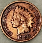 1899 US Indian Head Cent 1C Penny - VG/F - #14724