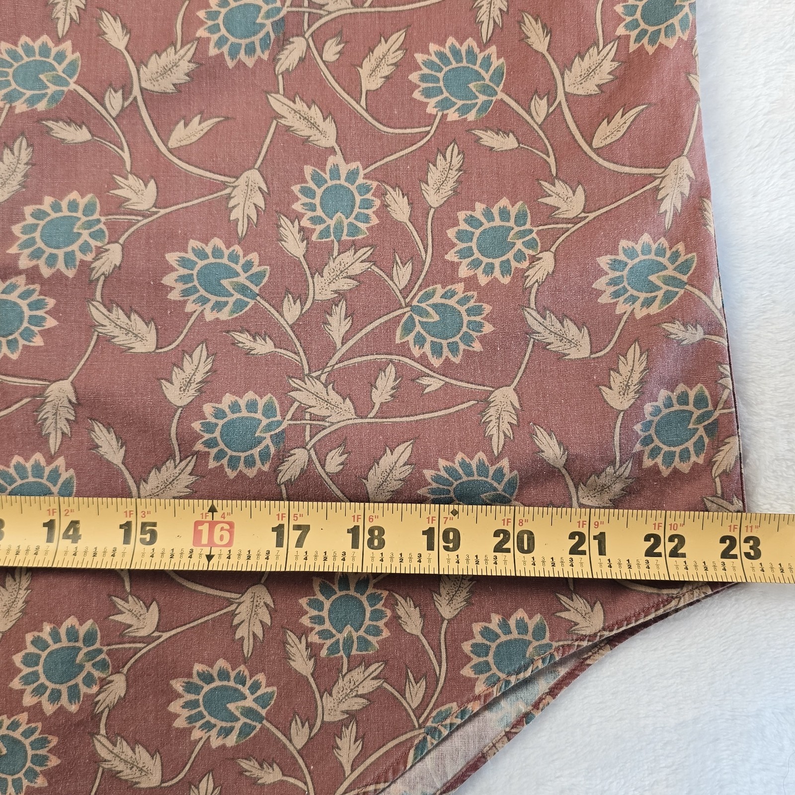 Vintage Chaps Ralph Lauren Shirt Mens M Floral Button Down Faded Orange Classic thumbnail 11