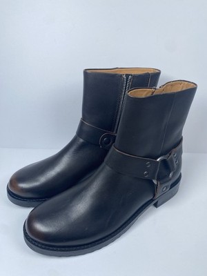 FRYE Harness Short Boot Women's 9.5 Moto Short Ankle Leather Biker Bootie