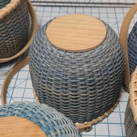 Cesta tejida Yankee Candle con mango, vintage Foto 4 de 4