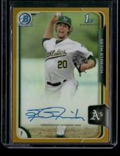 2015 Bowman #BCAP-SST Chrome Prospect Autographs Gold Refractor Seth Streich
