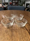 Pyrex Corning 463 Custard Cup Scalloped Edge 175ml Vintage Set Of 4