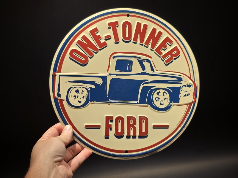 11 1/2" Vintage Style Round Metal Ford Sign