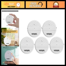 5 Pack Window Alarms for Home Security, Glass Break & Vibration Sensors, 125dB