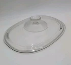 PYREX DC 1.5 C Clear Glass Oval  Replacement Lid approx 10"x8" LID ONLY