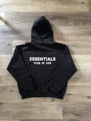 #ad Fear Of God Essentials Hoodie “Black” Size S $70.00