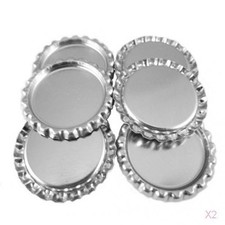200Pcs Flattened " Inch Chrome