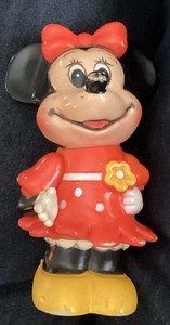 Vintage Walt Disney Minnie Mouse Plastic Bank Toy Circa 1975  6 1/2” No Plug