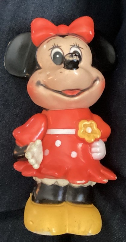Vintage Walt Disney Minnie Mouse Plastic Bank Toy Circa 1975  6 1/2” No Plug