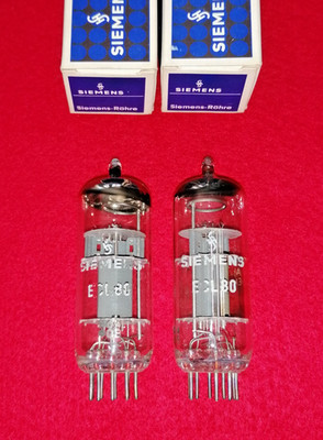1x ECL80 SIEMENS NOS NEU Röhre geprüft Tube NEW 6AB8 Valve Valvula Valvola Tutto