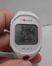 Orologio Polar RCX3 Donna Bianco Digitale Fitness Esercizi Tracker Batteria Nuova