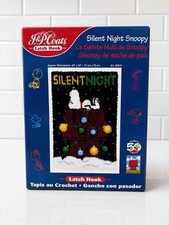 J P Coats Peanuts Snoopy's Silent Night 20"x30" Latch Hook Kit JP Yarn Craft NEW