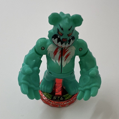 Moose Evil Bear Green Monster Action Figure w/ Red Base Plastic