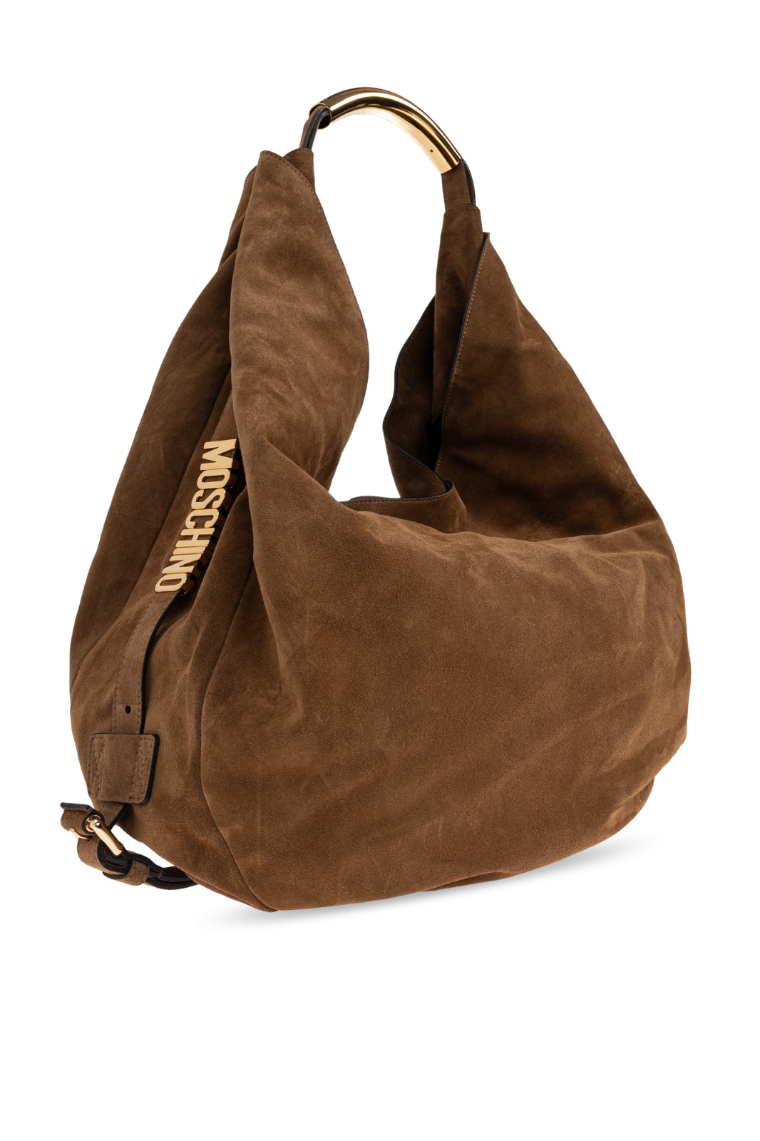 MOSCHINO Brown Handle Me Suede Shopper Shoulder Bag New & Authentic image 3
