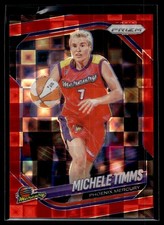 Michele Timms 2025 Panini Prizm WNBA Red Pandora Prizm Card /199 #133
