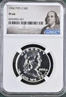 1956 Type 2 Proof Franklin Half Dollar NGC PF66 Benjamin Franklin Label