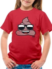 Cool Funny Poop In Shades Trendy Graphic Symbol T-shirt