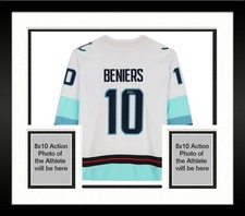 Framed Matty Beniers Seattle Kraken Signed Fanatics Breakaway Jersey - No Patch