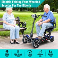 Folding 4 Wheels Electric Scooter For Seniors Mobility Scooters Power Wheelchair