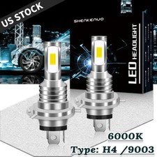 2x H4 9003 Hb2 Super Bright Csp Led Headlight Kit High Low Beam Bulb White 6000k
