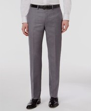 Calvin Klein Men's Gray Slim-Fit Performance Solid Dress Pants Size 36W 30L