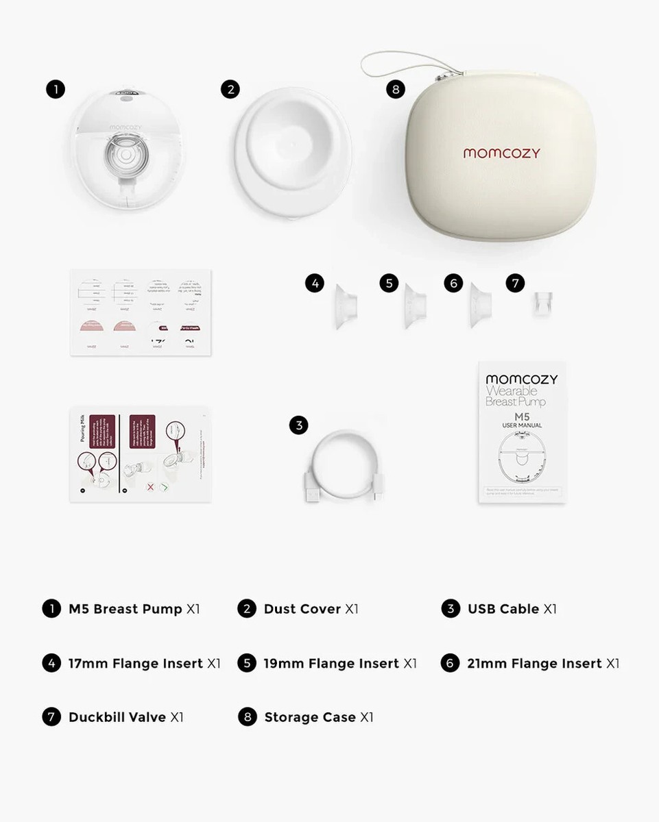 Brand New 2 Count Momcozy M5 Hands Free Breast Pump - Double